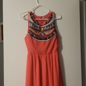 Size small coral gown